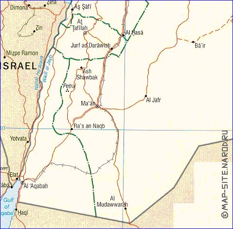 Administrativa mapa de Jordania