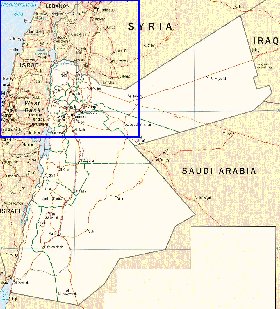 Administratives carte de Jordanie