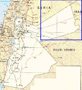 Administratives carte de Jordanie