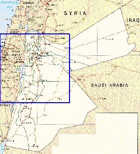 Administratives carte de Jordanie