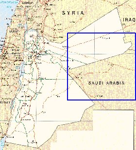 Administratives carte de Jordanie