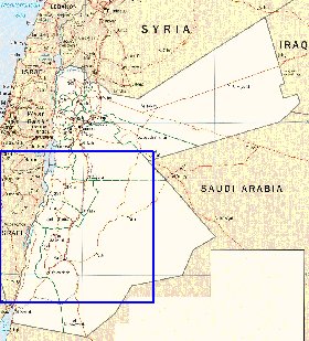 Administratives carte de Jordanie