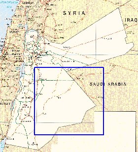 Administrativa mapa de Jordania