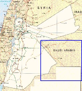 Administrativa mapa de Jordania