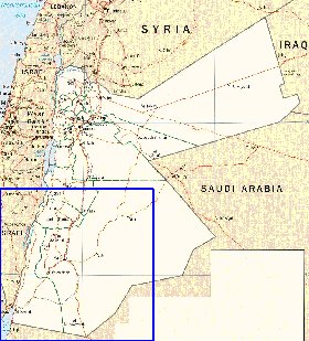 Administrativa mapa de Jordania