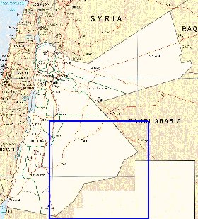 Administratives carte de Jordanie