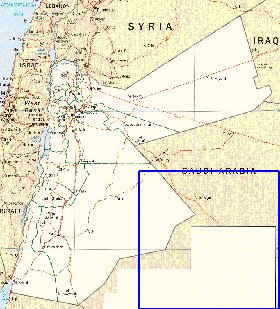 Administratives carte de Jordanie