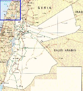 Administratives carte de Jordanie