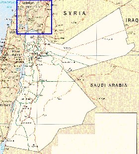 Administratives carte de Jordanie