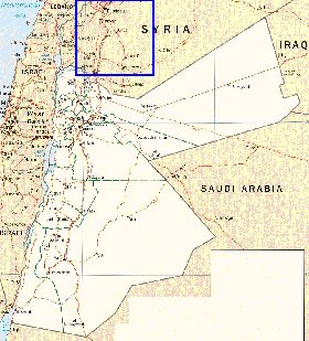 Administratives carte de Jordanie