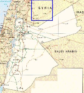 Administratives carte de Jordanie