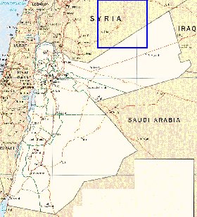 Administratives carte de Jordanie