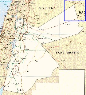 Administratives carte de Jordanie