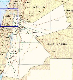 Administratives carte de Jordanie