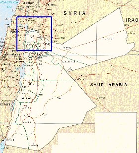 Administratives carte de Jordanie