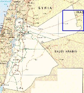 Administratives carte de Jordanie