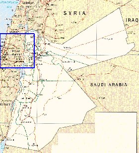 Administrativa mapa de Jordania