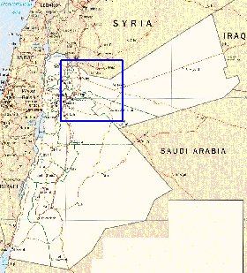 Administratives carte de Jordanie