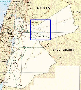 Administrativa mapa de Jordania