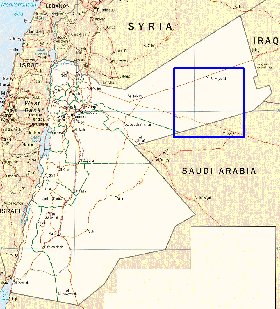 Administrativa mapa de Jordania