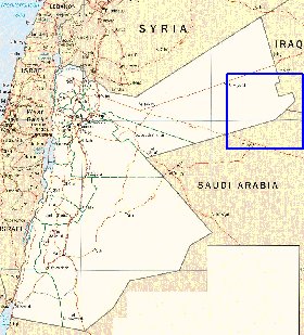 Administratives carte de Jordanie