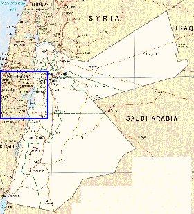 Administratives carte de Jordanie