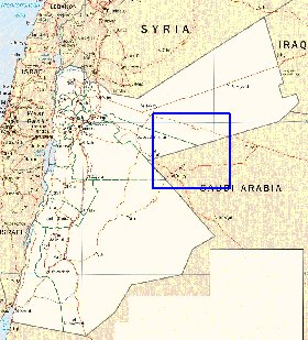 Administrativa mapa de Jordania