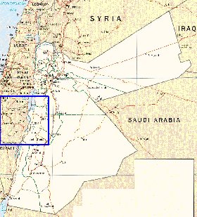 Administrativa mapa de Jordania