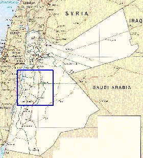 Administratives carte de Jordanie