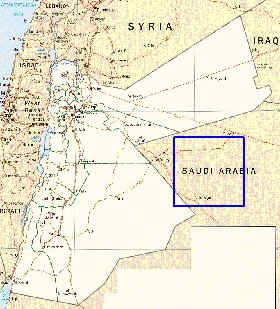 Administrativa mapa de Jordania