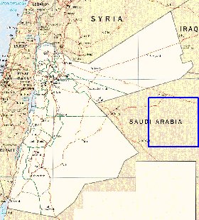 Administratives carte de Jordanie