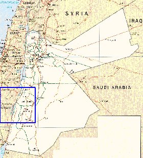 Administrativa mapa de Jordania