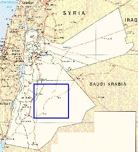 Administrativa mapa de Jordania