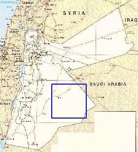 Administrativa mapa de Jordania