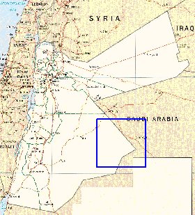 Administrativa mapa de Jordania