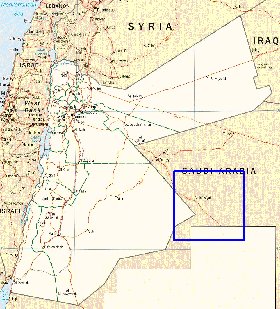 Administratives carte de Jordanie