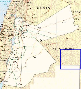 Administratives carte de Jordanie