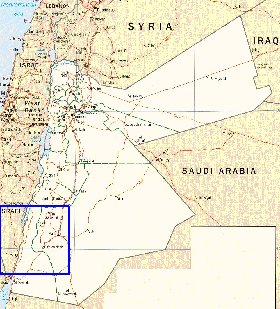 Administratives carte de Jordanie