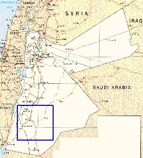 Administratives carte de Jordanie