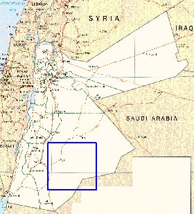 Administrativa mapa de Jordania