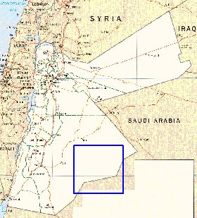 Administratives carte de Jordanie