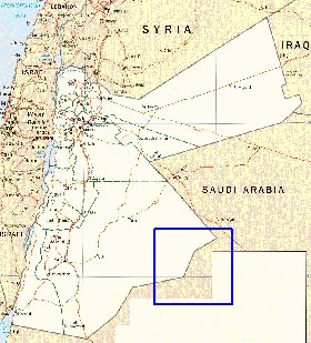 Administrativa mapa de Jordania