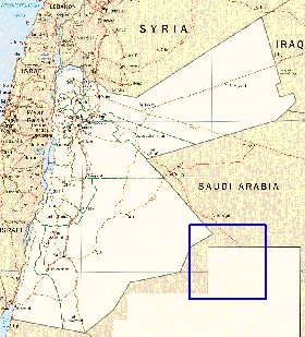 Administratives carte de Jordanie