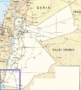 Administratives carte de Jordanie