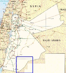 Administrativa mapa de Jordania