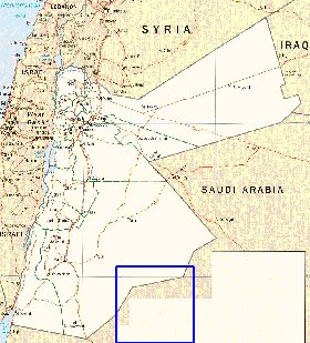 Administrativa mapa de Jordania