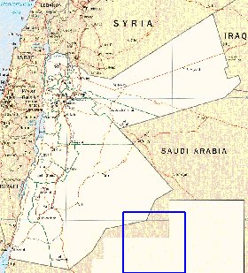 Administratives carte de Jordanie