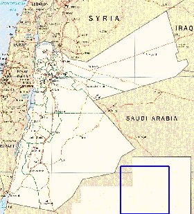 Administratives carte de Jordanie