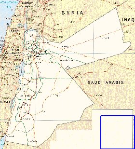 Administratives carte de Jordanie