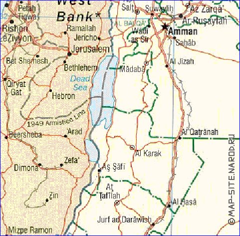 Administratives carte de Jordanie